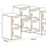 Фото мебели для гостиной BLOX BXS3 ASM MEBLE – схема с внутренними размерами