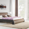 Фото прикроватной тумбочки NAOMI ST4-NA BOGFRAN с мягкой обивкой в цвете коричневый / графит в интерьере спальни