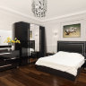 Пример оформления спальни ЭКСТАЗА Світ Меблів в цвете черный / черный глянец
