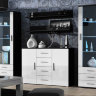 Фото комплекта мебели для гостиной SOHO 3 CAMA MEBLE черный / белый глянец