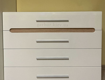 Комод БЬЯНКО Світ Меблів белый / белый глянец / дуб сонома