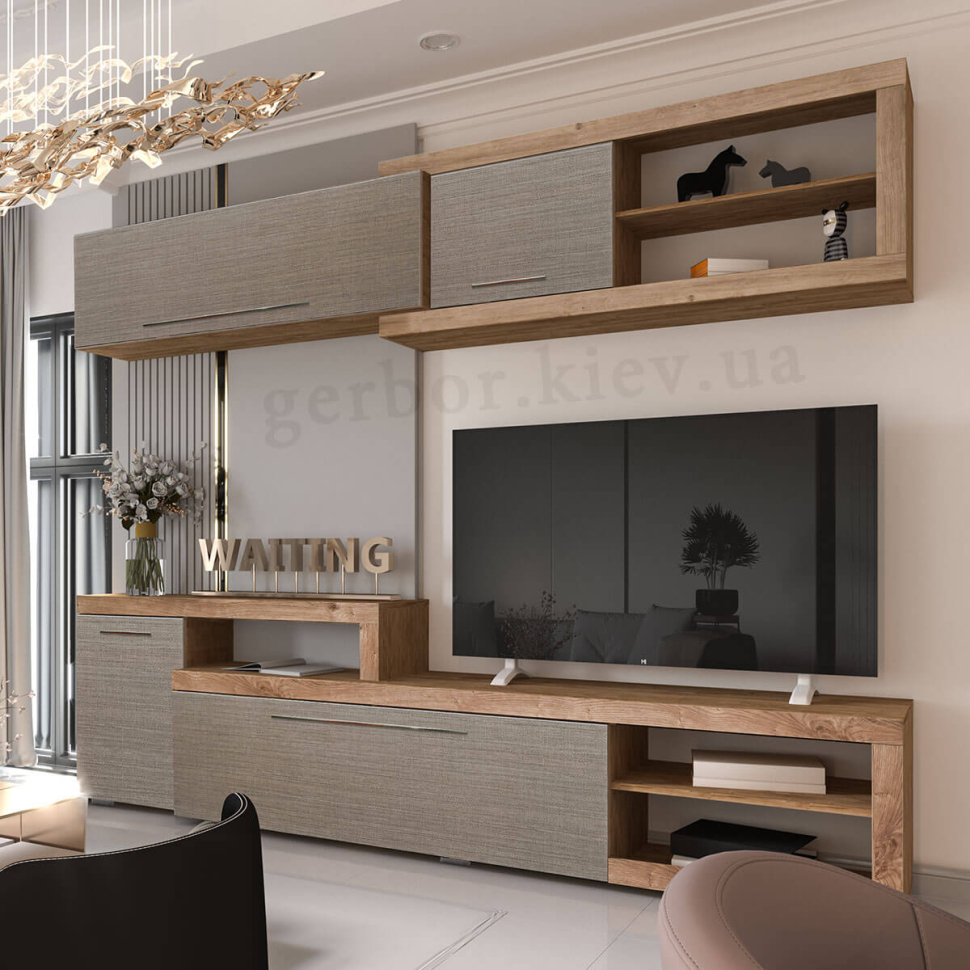 Вітальня ВЕРОНІКА ВМК дуб готланд / грейж тессі – сучасне рішення для стильного інтер’єру