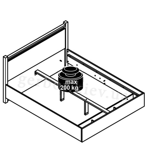 Фото кровати ALAMEDA LOZ/160/A BRW - схема