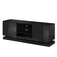 Фото тумбы ТВ QIU 160 CAMA MEBLE черный глянец QIU 160 CAMA MEBLE Тумба ТВ черный глянец