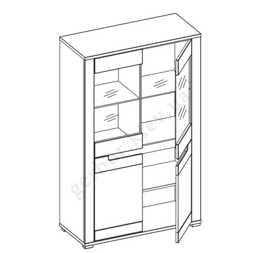 Фото витрины YORK Y4 BOGFRAN – схема наполнения