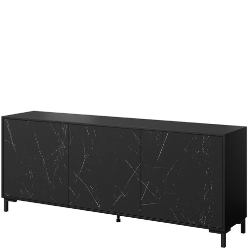 Фото комоду 200 3D MARMO CAMA MEBLE чорний / чорний мармур – вигляд збоку