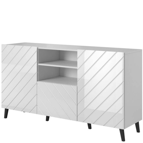 Фото комоду ABETO CAMA MEBLE білий / білий глянець – вигляд збоку