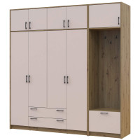 РОНДІ Шафа 4 ДСП з вішалкою та антресоллю ДОРОС (DOROS) 220х52х236 РОНДІ Шафа 4 ДСП з вішалкою та антресоллю ДОРОС (DOROS) 220х52х236