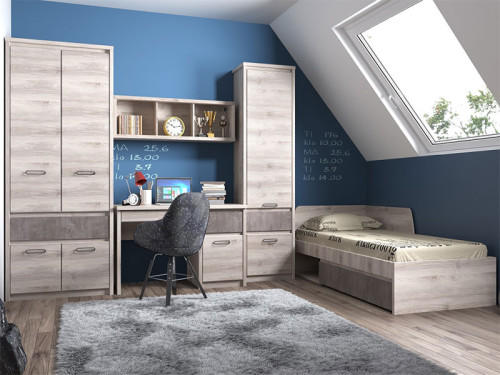 Фото письменного стола JAZZ 1D2S/120 MEBELBOS в интерьере детской