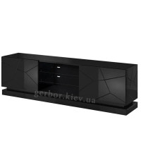 QIU 200 CAMA MEBLE Тумба ТВ черный глянец