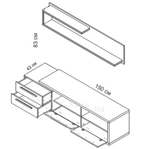 Фото вітальні МЕДІНА Гербор – схема наповнення