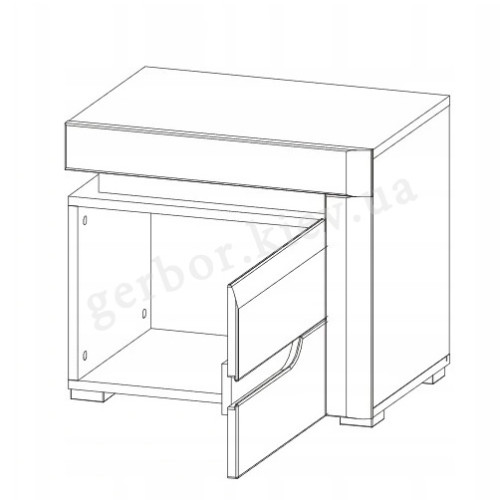 Фото наполнения прикроватной тумбы IRMA IM18 BOGFRAN