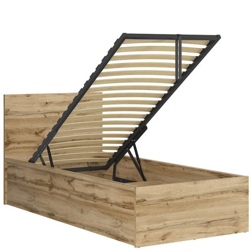 Фото дитячої TETRIX / ZELE BRW дуб вотан / білий глянець – наповнення ліжка