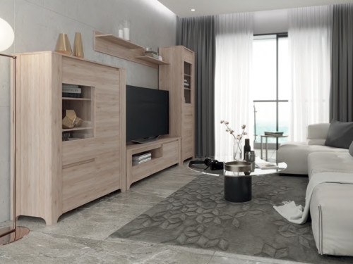 Фото вітальні Бордо Гербор у кольорі дуб сан-ремо світлий