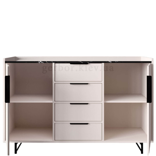 Фото комода ФРЕСКО KOM2D4S БРВ (ВМК) кашемір / темний мармур – наповнення