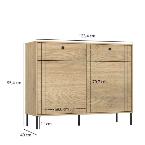 Фото тумби CROSS LINE 2D MEBELBOS – розміри