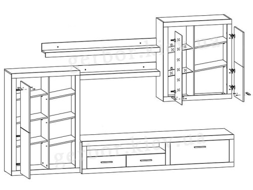 Фото вітальні СТЕФАНО БРВ (ВМК) – схема наповнення