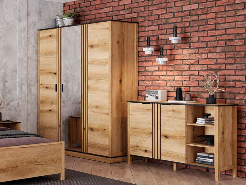 Фото шафи із дзеркалом HELIX 3D MEBELBOS в інтер'єрі