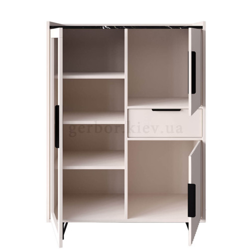 Фото вітрини ФРЕСКО REG1W2D1S БРВ (ВМК) кашемір / темний мармур – наповнення