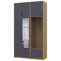 РОНДІ Шафа 2 ДСП з вішалкою, дзеркалом та високою антресоллю ДОРОС (DOROS) 142х52х260 РОНДІ Шафа 2 ДСП з вішалкою, дзеркалом та високою антресоллю ДОРОС (DOROS) 142х52х260