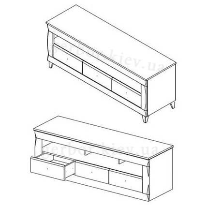 Фото тумби ТВ ГРАФ RTV3S Гербор – схеми