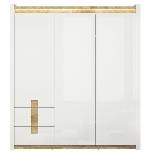 Фото шкафа ALAMEDA SZF3D2S BRW - вид спереди