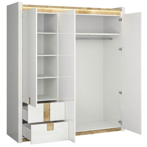 Фото шкафа ALAMEDA SZF3D2S BRW - наполнение