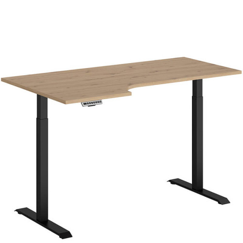 Фото углового письменного стола SPACE OFFICE BIU/160/90/B/L BRW – вид сбоку