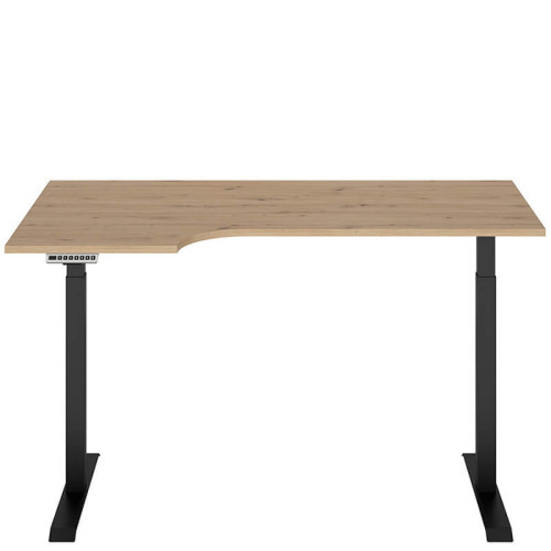 Фото углового письменного стола SPACE OFFICE BIU/160/90/B/L BRW – макс. высота