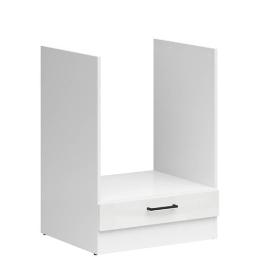 Фото тумби під плиту JUNONA LINE DPK/60/82 BBL BRW крейдяний глянець – вигляд збоку