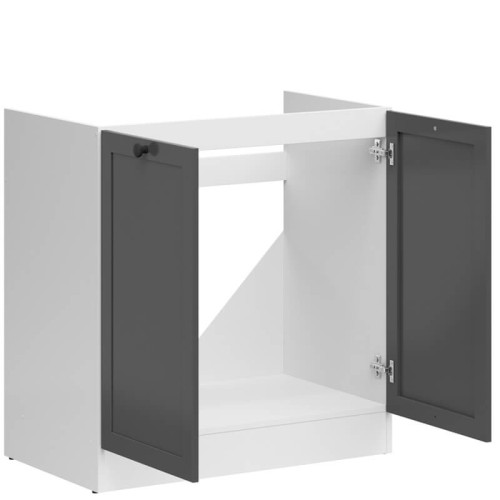 Фото кухні JUNONA LINE 180 BBL BRW графіт (без стільниці) – наповнення тумби під мийку