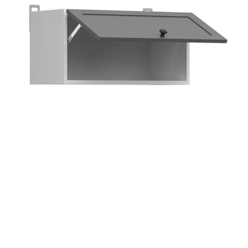 Фото кухні JUNONA LINE 180 BBL BRW графіт (без стільниці) – наповнення навісної шафи GO/60/30