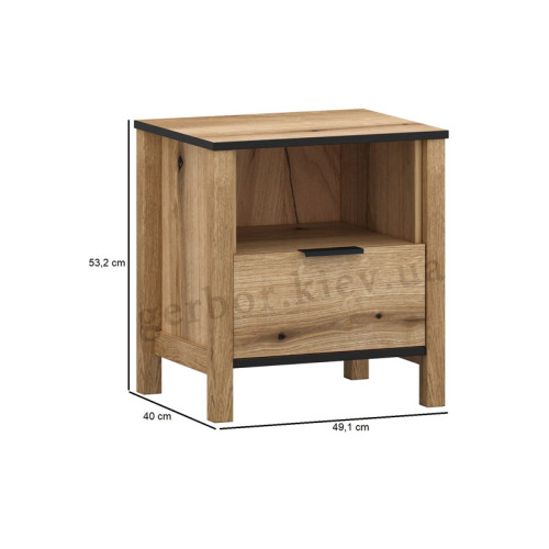 Фото приліжкової тумби HELIX 1S MEBELBOS – розміри