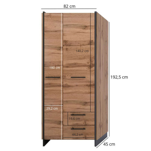 Фото шафи AMINO 2D2S/45 MEBELBOS – розміри