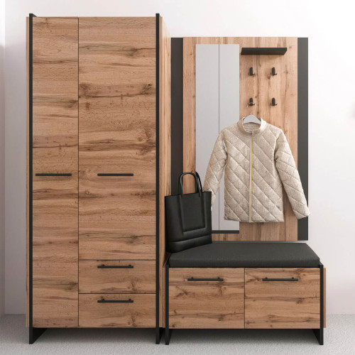 Фото шафи AMINO 2D2S/45 MEBELBOS в інтер'єрі передпокою – вигляд спереду