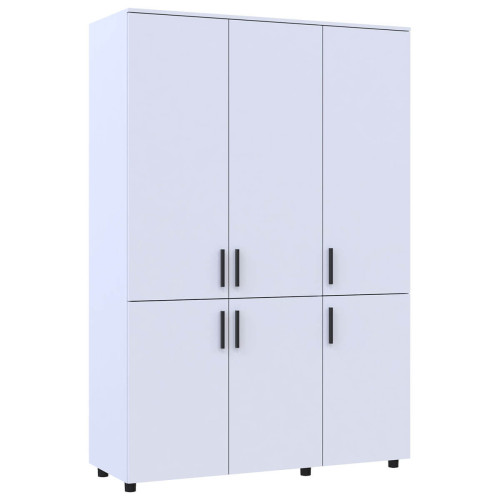 Фото білої шафи ТОРН 3 ДСП штанга ДОРОС (DOROS) – вигляд збоку