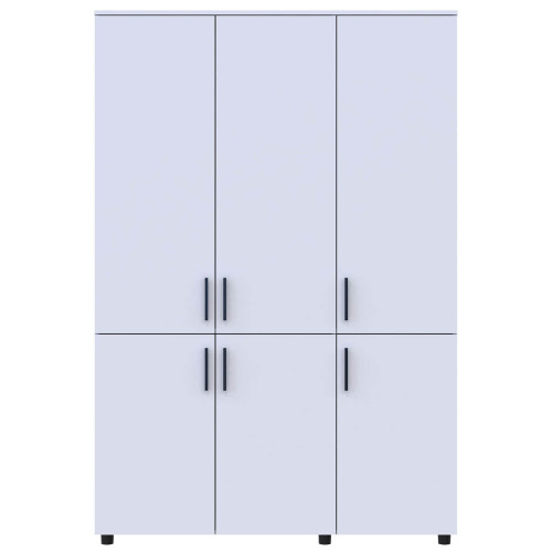 Фото білої шафи ТОРН 3 ДСП штанга ДОРОС (DOROS) – вигляд спереду