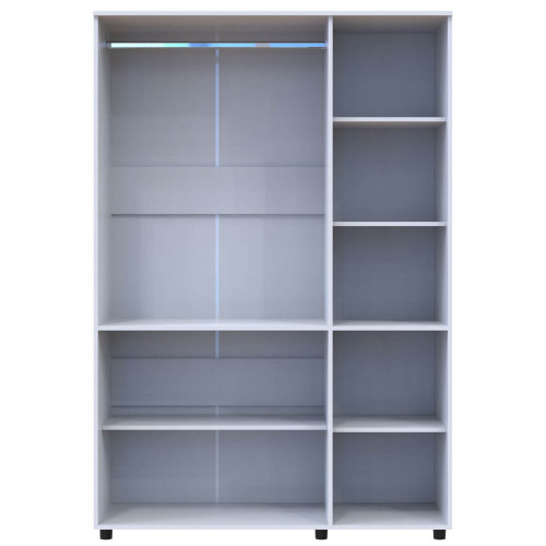 Фото білої шафи ТОРН 3 ДСП штанга ДОРОС (DOROS) – вигляд спереду наповнення