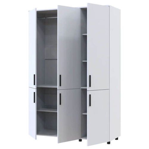 Фото білої шафи ТОРН 3 ДСП штанга ДОРОС (DOROS) – наповнення