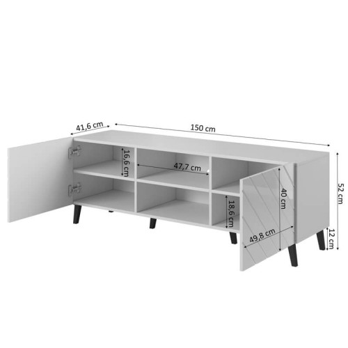 Фото тумбы ТВ 150 ABETO CAMA MEBLE – размеры