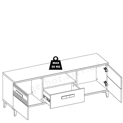 Фото тумбы ТВ SNOBI SB1 BOGFRAN – схема наполнения