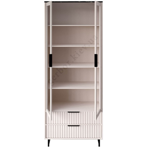 Фото вітрини ФРЕСКО REG2W2S БРВ (ВМК) кашемір / темний мармур – наповнення