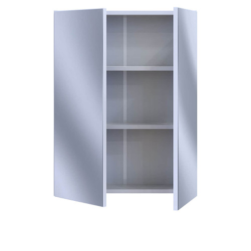 Фото навісної шафи з дзеркалом для ванної МІРА ДОРОС (DOROS) – вигляд спереду наповнення