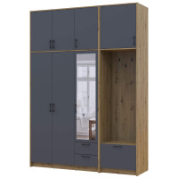 РОНДІ Шафа 3 ДСП з вішалкою, дзеркалом та високою антресоллю ДОРОС (DOROS) 181х52х260 РОНДІ Шафа 3 ДСП з вішалкою, дзеркалом та високою антресоллю ДОРОС (DOROS) 181х52х260