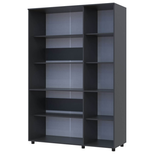 Фото шафи ТОРН 3 ДСП полиці ДОРОС (DOROS) антрацит – вигляд збоку наповнення