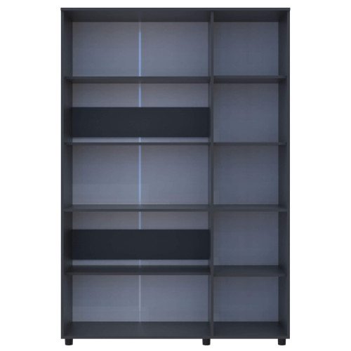 Фото шафи ТОРН 3 ДСП полиці ДОРОС (DOROS) антрацит – вигляд спереду наповнення