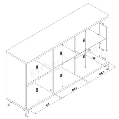 Фото буфета SNOBI SB5 BOGFRAN – схема с размерами