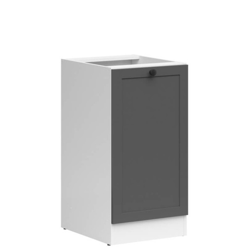 Фото лівої тумби JUNONA LINE D1D/50/82L BBL BRW графіт – вигляд збоку