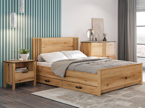 Фото ліжка з шухлядами HELIX 120 MEBELBOS в інтер'єрі