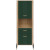 Фото стелажу DANTE DT15 LIVEO дуб кремона торро / зелений / золоті ручки – вигляд спереду